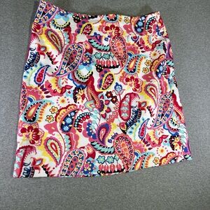 Women’s Size 6 Talbots Lined Paisley Design Mini Skirt SKU 057